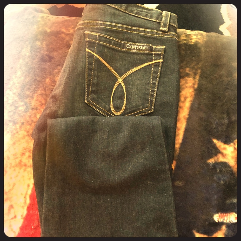 Calvin Klein boot cut woman dark jeans
